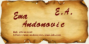 Ema Andonović vizit kartica